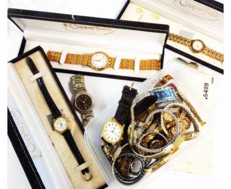 A collection of boxed and loose modern and vintage wristwatches - various condition