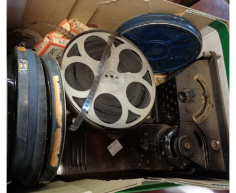 An old Happyscope cine projector and assorted films