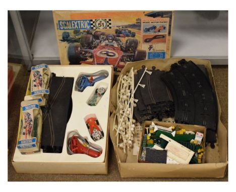 Scalextric GP 51 set together with two E type Jaguars with original boxes   Condition: 