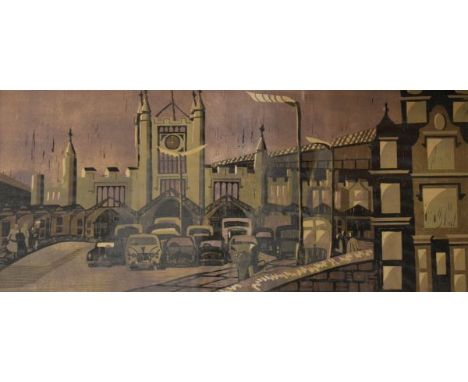 Mary Webb - Signed limited edition print - Templemeads Station, 14/18, signed and dated Spring 1963 lower right, 56cm x 123cm