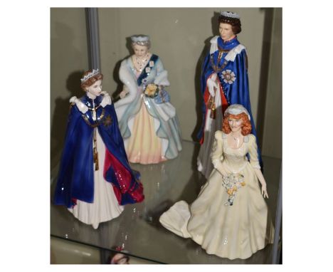 Three Royal Doulton Royal related limited edition figures - Queen Elizabeth II HN.2878, No.171/2500, Queen Elizabeth The Quee