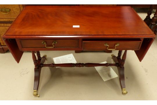 A Georgian Style Mahogany Coffee Table With Drop Flaps By J