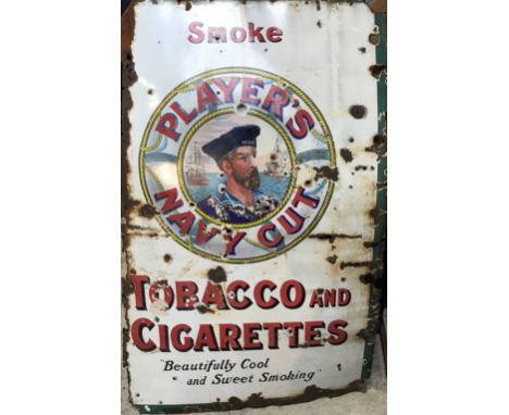 LARGE ENAMEL SIGN PLAYERAPP.SIZE: 153cm x 84-90cm