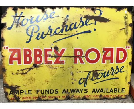 ENAMEL SIGN ABBEY76cm x 101cm