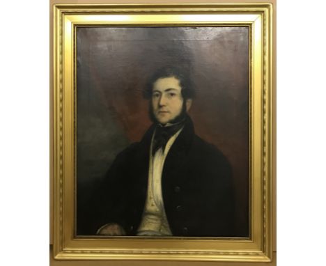 19th Century oil on canvas. “Portrait of a Gentleman Named as James Fernandez”. Measures 64cm x 77cm.  Condition Report – Goo