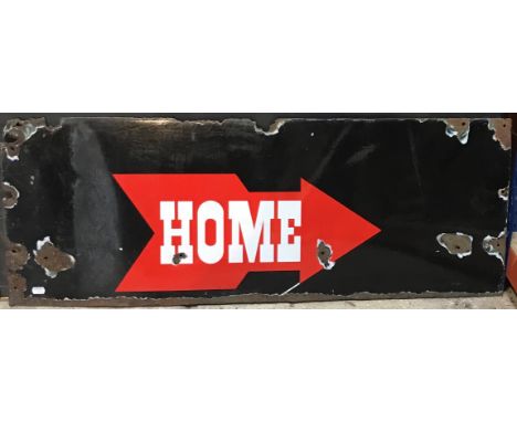 ENAMEL SIGN ABBEY HOME38cm x 101cm