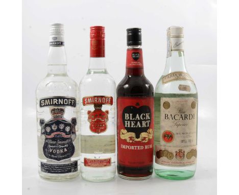 Assorted spirits, brandies, and sparkling wines, inclduing:Courvoisier VSOP Cognac, 1980s bottling, 1L, 40%, in cartonCourvoi