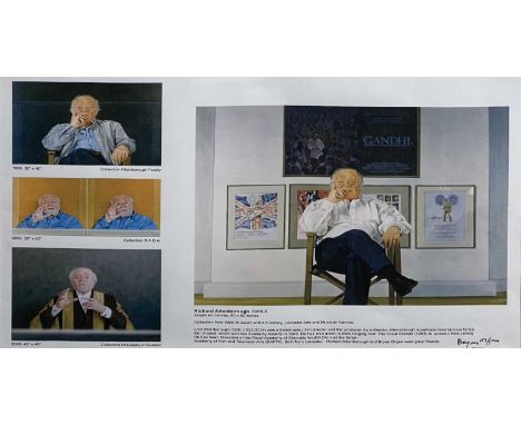 After Bryan Organ,Richard Attenborough,signed, colour print,27x39cm.