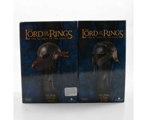 Sideshow Weta Collectibles, two 1:4 scale Lord of the Rings - The Return of the King replica models, Orc Helm of Sam; Orc Hel