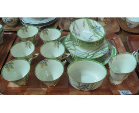 21 piece Royal Doulton 'Iris' Art Deco design tea service. (B.P. 24% incl. VAT)