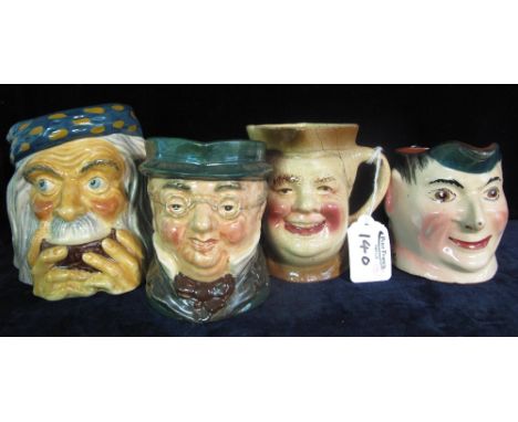 Four character jugs to include; Royal Doulton 'Pickwick', 'Midwinter', 'Treasure Island' etc. (4)(B.P. 24% incl. VAT)