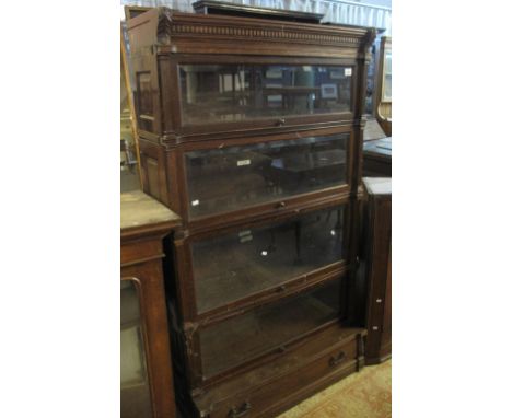 Early 20th Century oak Globe Wernicke four section bookcase. (B.P. 24% incl. VAT)