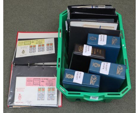 Isle of man collection of First Day covers and cards 1969 to 1981 period in nine albums.(B.P. 24% incl. VAT)