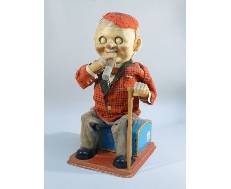 ROSKO TOY TINPLATE 'McGREGGOR' BATTERY POWERED SMOKING MAN AUTOMATON (H: 28 cm) 