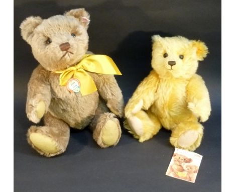 STEIFF BEAR, EAN 662669 CARAMEL MOHAIR 50th ANNIVERSARY BEAR 1958-2008 DANBURY MINT TOGETHER WITH A STEIFF 'NICHOLAS' CHRISTM