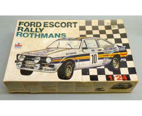 ESCI MK 2 FORD ESCORT RALLY ROTHMANS 1/24 SCALE MODEL