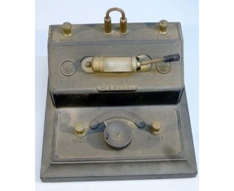 A BROWNIE WIRELESS CO. BBC No. 2 MODEL CRYSTAL SET AND ANOTHER ITEM WITH A BATY GAUGE [2]