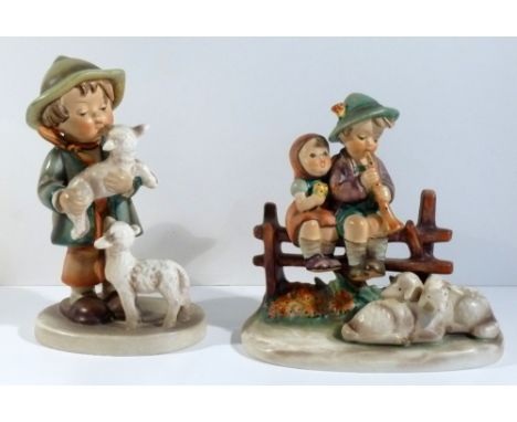 HUMMEL GROUP "EVENTIDE", No. 99 (H: 12 cm) AND "SHEPHERD'S BOY", No. 64 (H: 14 cm) [2]
