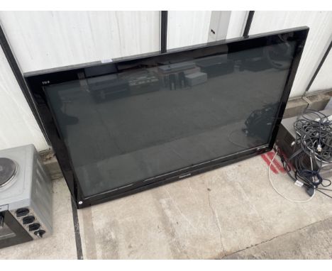 A PANASONIC 50" TELEVISION WITH WALL MOUNTING BRACKET 