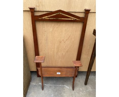 AN EDWARDIAN BEECH FIRESCREEN FRAME 