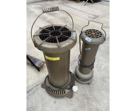 A VINTAGE BELLING ELECTRIC HEATER AND A FURTHER VINTAGE ELECTRIC HEATER 