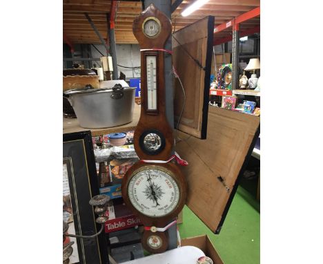 A VICTORIAN MAHOGANY J J LOCKWOOD, PRESTON BAROMETER 
