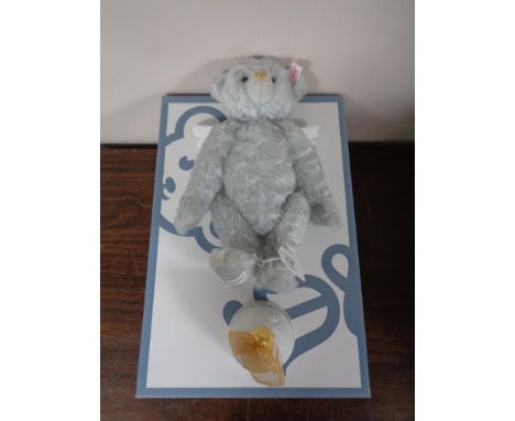 A Steiff mohair teddy bear, issued in connection with Lladro, named Winged Angel Bear. 