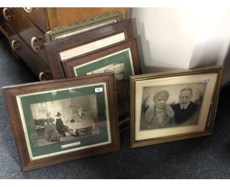 After Francis Davis Millet : The Black Sheep, photogravure, 23 cm x 31 cm, together with the companion piece after the same a