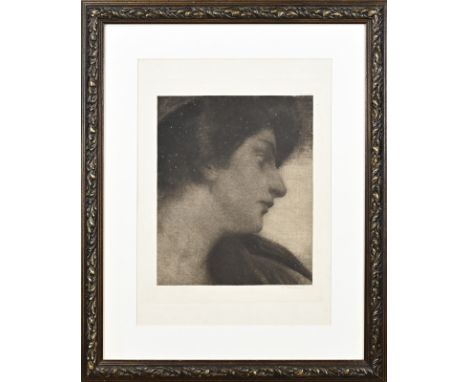 M. Pietschmann. '02. 1865 - 1952. German School. Portrait of a woman. Etching on paper. Dimensions: H 38 x W 29 cm. In good c