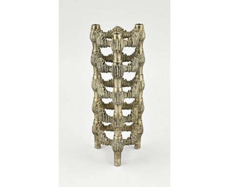 Five-piece Danish Design candlestick. Design Jens Quistgaard. Circa 1970. Size: 25.5 cm. In good condition.