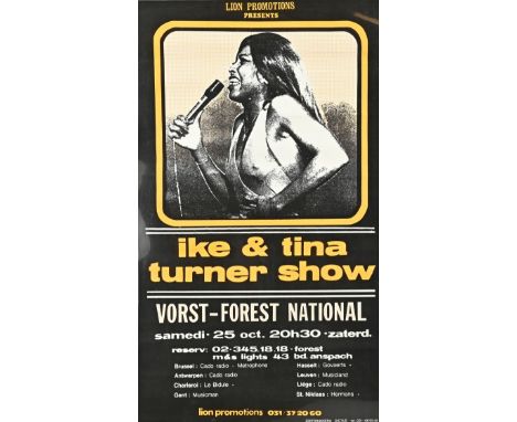 Perfect poster from the 70s by Ike &amp; Tina Turner. Dimensions: H 69 x W 39.5 cm. In good condition.