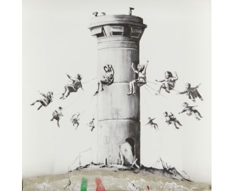 Banksy, British b.1974-  Walled Off Box Set, 2017;  giclée print with concrete piece of wall, from the open edition,  in the 
