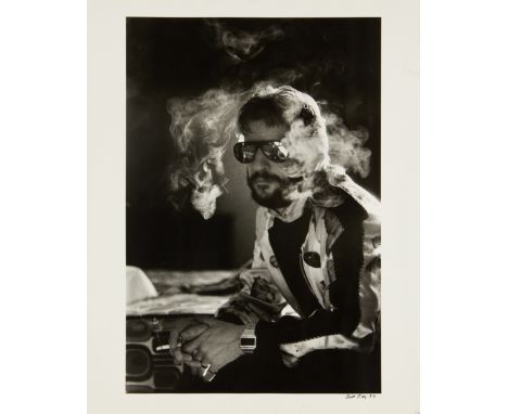 Bill Ray, American 1936-2020,Ringo Starr, Atlanta, 1974;silver gelatin print on paper, signed and dated in marker pen,sheet: 