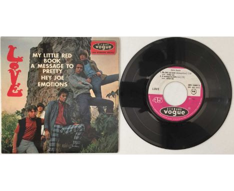 LOVE - MY LITTLE RED BOOK EP (ORIGINAL FRENCH COPY - DISQUES VOGUE INT 18072). Excellent scarce original (1966) French EP fro