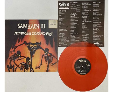 SAMHAIN - NOVEMBER-COMING-FIRE LP (LIMITED EDITION 1986 ORANGE VINYL - PL9-07). Hugely sought after 1986 (US) orange vinyl pr