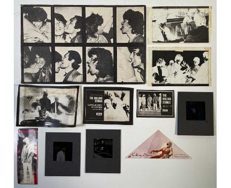 Rolling Stones memorabilia to inc unused set of eight 'Love You Live' stickers, six celluloids with images of The Stones used
