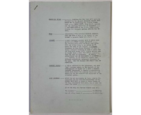 An original, stapled, 24 page press release issued ahead of The Rolling Stones' 1973 tour. Includes info on ticketing, a sche