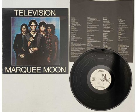 TELEVISION - MARQUEE MOON LP (ORIGINAL US PROMO COPY - ELEKTRA 7E-1098). Few on the ground original (1977) US promo copy of t