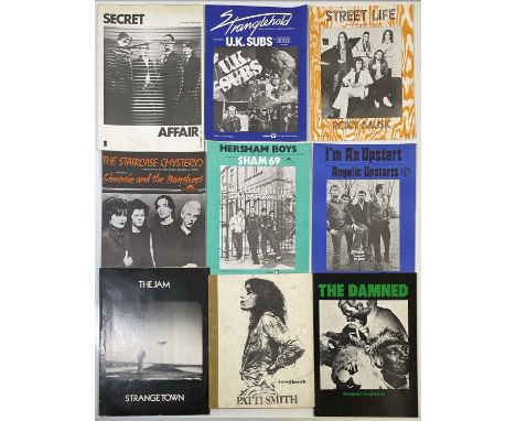 Punk-related sheet music and songbooks to inc: seven pieces of sheet music (The Jam, Siouxsie and the Banshees), songbooks in