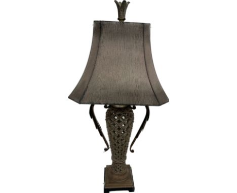 Large ornate table lamp 34 inches tall 