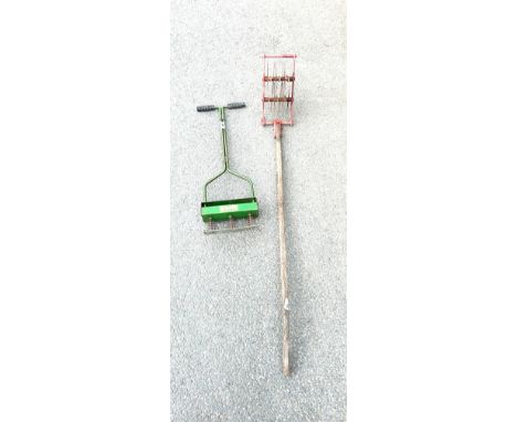 2 lawncare / aerators metal tools 