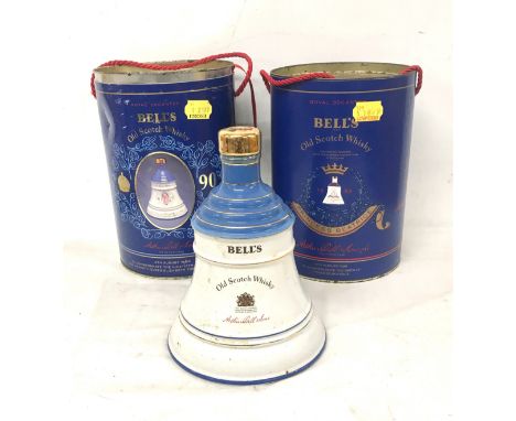 Two Royal Decanter Bells Old Scotch Whisky 