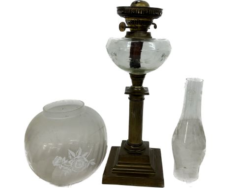 Victorian oil lamp Height approximately 