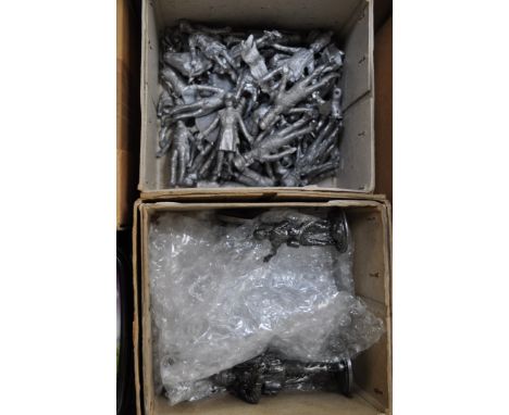 Collection of finished and part finished metal models, military figures, quantity, (1 box).