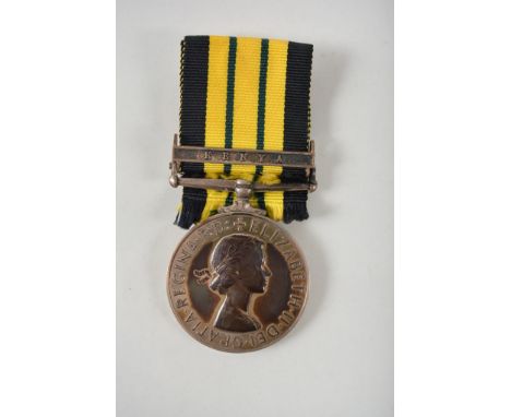 T. D. R. Gaethere Kiarie, 765 Elizabeth II Africa General Service medal, one bar, Kenya with ribbon.