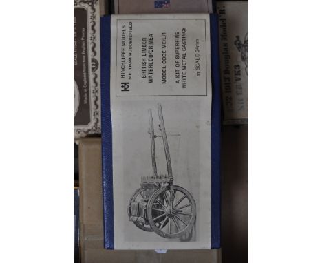 Hinchcliffe model of British Limber Waterloo/Crimea metal model, 1-32 scale, and a collection of other metal models, many box