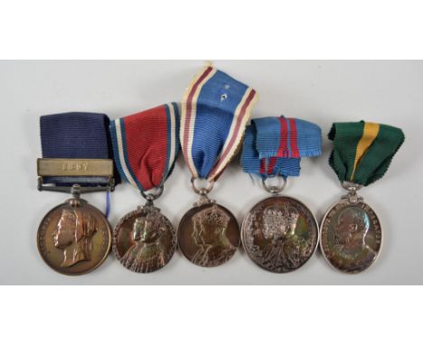 P. C., J. Hickman, K Division, Victoria Police Jubilee medal 1887 with one bar 1897 with ribbon, L. Sergeant E. G. Leal, Esse