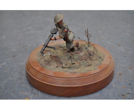 Collection of part finished and painted models, military figures and others, quantity, (1 box).