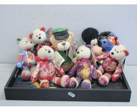 Elvis Presley Soft Toys, eight on Elvis tea tray.