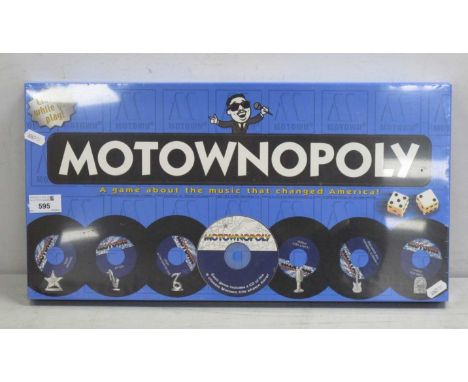 Motownopoly, the Monopoly board game with a Motwown theme, as new, still sealed.